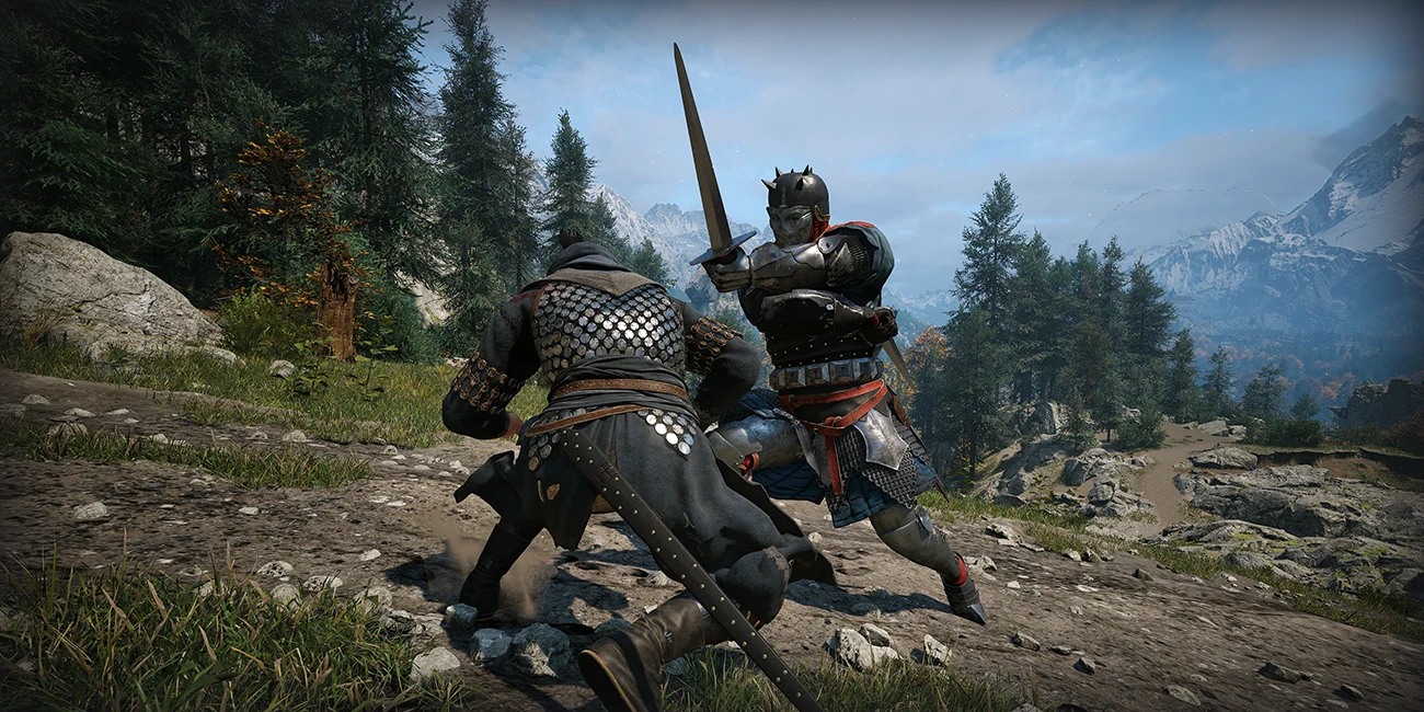 A sideways dodge in combat